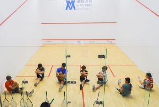 Junior Squash: Group Clinics for Kids with top players.